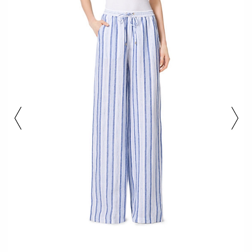 NWOT Michael Kors Linen Stripe Pants